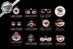 12 Feminine Eye Lash Logo Bundle Product Image 1