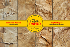 Rustic Paper Seamless Pattern and Digital Paper Design Product Image 1