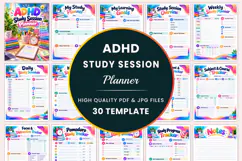 ADHD Study Session Planner Kdp interiors Product Image 1