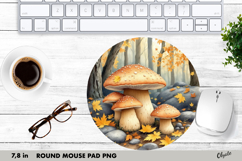 Mushrooms Mouse Pad, Round Mouse Pad PNG Product Image 1