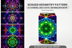 Scraed Geometry Pattern Glass Can Wrap,16 Oz Tumbler Product Image 1