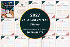 2027 Daily Lesson Plan Planner Product Image 1