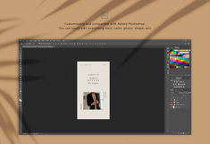 Minimalist Beauty Instagram Post &amp; Story PSD Product Image 2