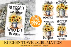 Sunflowers Towel Sublimation | Kitchen Towel Design Product Image 1