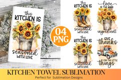 Sunflowers Towel Sublimation | Kitchen Towel Design Product Image 1