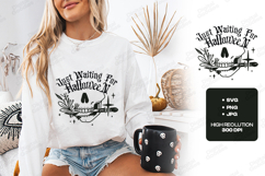 Just Waiting For Halloween SVG - Skull Dagger Floral Cut Product Image 2