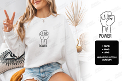 Power Fist Minimal Gym Motivation SVG Design Product Image 3