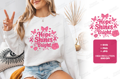 Hope Shines Bright SVG - Breast Cancer Awareness Product Image 3