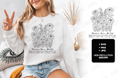 Flower Your World Floral Bouquet SVG PNG Sublimation Print Product Image 3