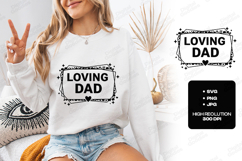 Loving Dad SVG Leopard Print Frame Sublimation Design PNG Product Image 1