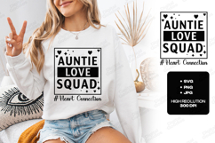 Auntie Love Squad SVG Heart Connection Sublimation Design Product Image 1