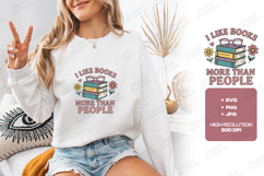 I Like Books More Than People Reading Shirt Design Product Image 1