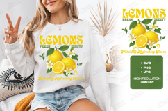 Lemons Fresh Zeesty SVG Natural Refreshing Fruit Sublimation Product Image 3