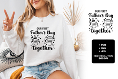 First Father's Day SVG Together Baby Bottle Coffee Cut File Product Image 2
