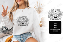 No Excuses Gym Fitness Motivational Bodybuilder Design Product Image 3