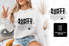 Aunt Aunt Aunt Aunt SVG Retro Typographic Sublimation PNG Product Image 2