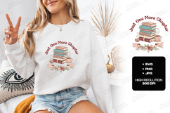 Just One More Chapter Cozy Book Lover Reading Design Product Image 2