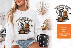 Witch Raccoon SVG - Haunted Pumpkins Midnight Spells File Product Image 2