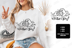 Father's Day SVG Son and Daddy Fist Bump Sublimation PNG Product Image 2