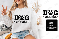 Dog Mama SVG - Trendy Paw Print Pet Lover Shirt Design Product Image 1