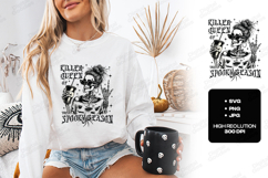 Killer Queen SVG - Spooky Season Skeleton Coffee Cut File Product Image 1