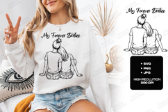 My Forever Bestie SVG Best Friend PNG Gift Friendship Quote Product Image 2