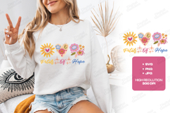 Petals of Hope Boho Floral Hearts JPG Digital Design Product Image 2