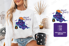 Black Magic Ghost SVG - Halloween Witch Pumpkin Pail PNG Product Image 1