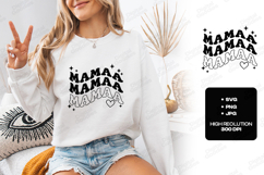 Mama Mama Mama SVG Retro Typographic Sublimation Design PNG Product Image 2