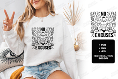 No Excuses Gym Fitness Workout Motivational SVG Product Image 3