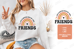 Life is Better With My Cool Friends SVG - Retro Rainbow Art Product Image 3
