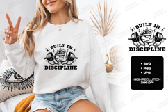 Built In Discipline Gym Fitness Motivational SVG Design Product Image 3