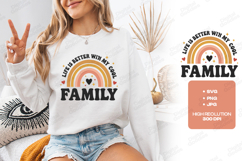 Life is Better With My Cool Family SVG - Retro Rainbow Art Product Image 1