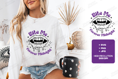 Vampire Teeth SVG - Bite Me Forever Midnight Halloween File Product Image 1