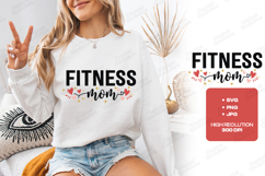 Fitness Mom SVG - Fun Workout Motivation Motherhood Design Product Image 3