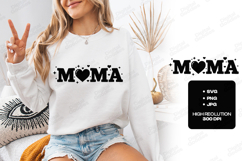 MAMA Heart SVG - Trendy Minimalist Motherhood Shirt Design Product Image 3
