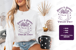 Sweet &amp; Spooky SVG - Halloween Candy Bag Trick Or Treat File Product Image 1