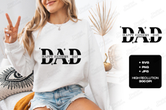 Happy Father's Day Dad SVG Retro Typographic Design PNG Product Image 1