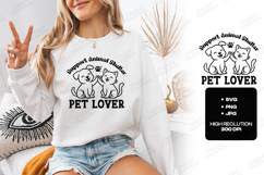 Support Animal Shelter SVG - Pet Lover Puppy &amp; Kitten Design Product Image 1