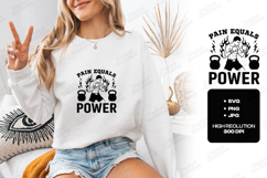 Pain Equals Power Boxing Fitness Motivational SVG Product Image 3