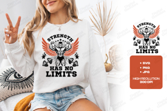 Strength Has No Limits Fitness Motivation SVG Product Image 3