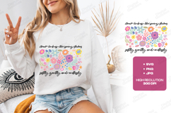 Grow Kindness Like Spring Flowers Floral Sublimation JPG Product Image 2