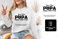 Love You Papa SVG Happy Father's Day Papa Bear PNG JPG Product Image 1