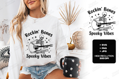 Rockin' Bones SVG - Halloween Skeleton Guitarist Cut File Product Image 2