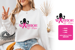 Warrior Of Hope SVG - Breast Cancer Awerness Product Image 1