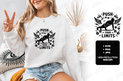 Push Your Limits Fitness Workout Motivational Design Product Image 3