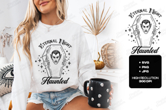 Eternal Night Haunted Vampire - Gothic Halloween SVG Art Product Image 2
