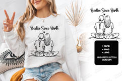 Besties Since Birth SVG Best Friend PNG Gift Sister Quote Product Image 3