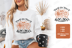 Trick Or Treat SVG - Halloween Skull Ice Cream Cone Cut File Product Image 2