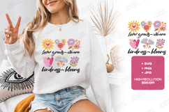 Love Grows Where Kindness Blooms Boho Heart JPG Design Product Image 1